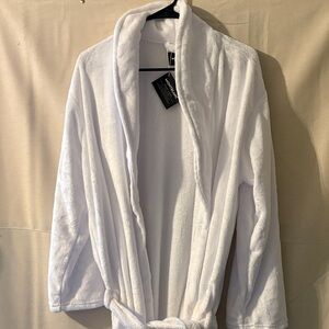 Montblanc White Plush Bathrobe